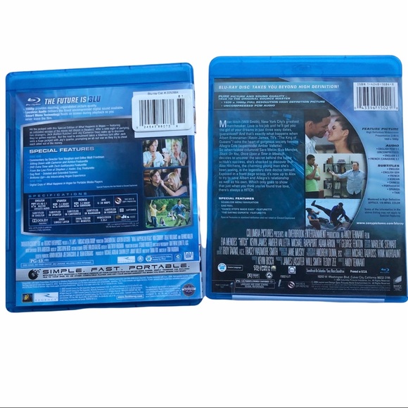 2 Blu-Ray Movies What Happens In Vegas + Hitch Romcom Comedy EUC - Picture 2 of 3